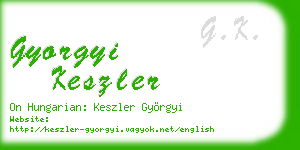 gyorgyi keszler business card