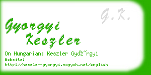 gyorgyi keszler business card